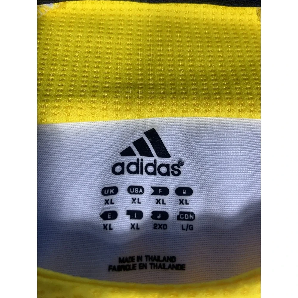 Vintage LA Galaxy Adidas Soccer Jersey White Blue‎ Yellow Men's Size XL
